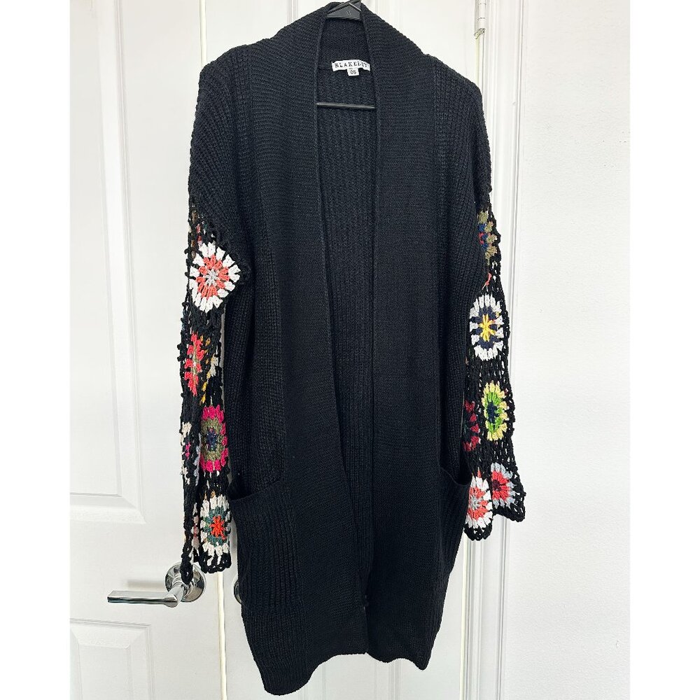 Blakely Cardigan with Crocheted Sleeves